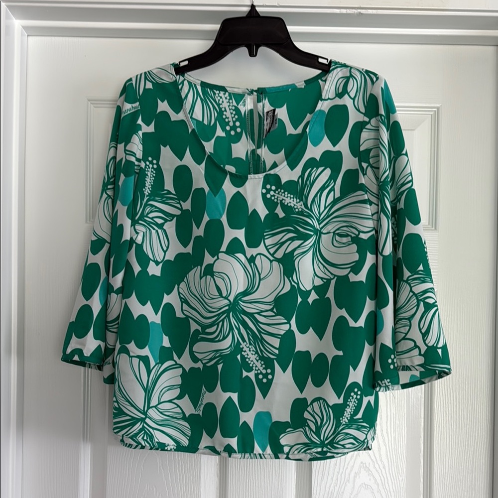 Floral Green Women's Top